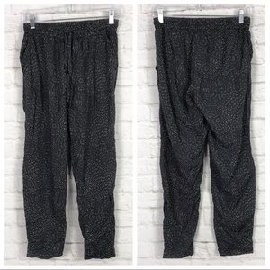 Susina Gray Dainty Floral Rayon Sleep Lounge Pants